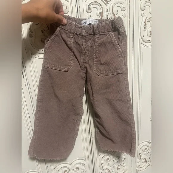 Zara Kids Casual Brown Corduroy Trousers - Picture 2 of 5